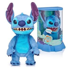 Disney Blue Stitch Plush with Purple Ear Accents